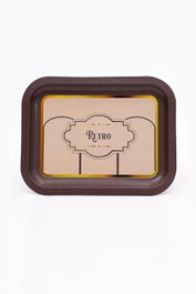 Hermia Bandeja de Metal EE161U6 Plata 23.3 x 30.7 cm
